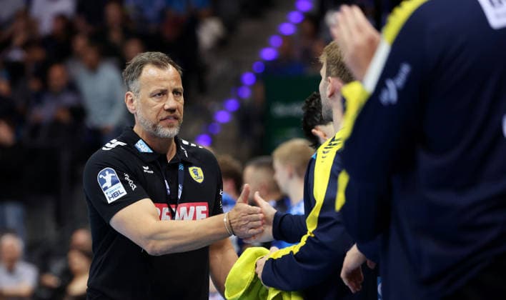 07.05.2026, Deutschland, Stuttgart, DAIKIN HBL Handball Bundesliga Saison 2025 2026, TVB Stuttgart vs. Rhein-Neckar Löwen, RNL Trainer Maik Machulla