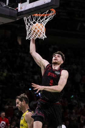 May 7, 2026, Badalona, Barcelona, Spain: Kay Bruhnke of Rytas Vilnius in action during the Final Four Basketball Champions League Semi Finals basketball match played between Rytas Vilnius and La Laguna Tenerife at Palau Olimpic Badalona on May 07, 2026 in Badalona, Barcelona, Spain. Badalona Spain - ZUMAa181 20260507_zaa_a181_028 Copyright: xJavierxBorregox