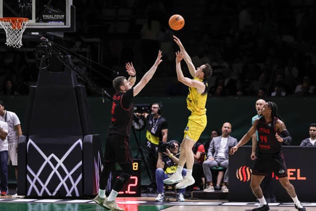 May 7, 2026, Badalona, Barcelona, Spain: Marcelinho Huertas of La Laguna Tenerife in action during the Final Four Basketball Champions League Semi Finals basketball match played between Rytas Vilnius and La Laguna Tenerife at Palau Olimpic Badalona on May 07, 2026 in Badalona, Barcelona, Spain. Badalona Spain - ZUMAa181 20260507_zaa_a181_031 Copyright: xJavierxBorregox