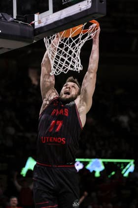 May 7, 2026, Badalona, Barcelona, Spain: Martynas Paliukenas of Rytas Vilnius in action during the Final Four Basketball Champions League Semi Finals basketball match played between Rytas Vilnius and La Laguna Tenerife at Palau Olimpic Badalona on May 07, 2026 in Badalona, Barcelona, Spain. Badalona Spain - ZUMAa181 20260507_zaa_a181_035 Copyright: xJavierxBorregox