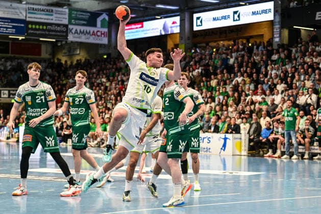 DAIKIN HBL Bundesliga: Frisch Auf! Göppingen - HSG Wetzlar; Göppingen, 07.05.2026 Josip Simic (HSG Wetzlar, 10) beim Sprungwurf ; Göppingen, 07.05.2026 - 31. Spieltag der DAIKIN Handball-Bundesliga, Frisch Auf! Göppingen - HSG Wetzlar, EWS-Arena, Göppingen. Copyright: xBEAUTIFULxSPORTS Märklx