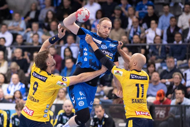 Kai Haefner, (TVB Stuttgart, 34), nicht zu stoppen TVB Stuttgart vs. Rhein Neckar Loewen, DAIKIN Handballbundesliga, 31. Spieltag, Saison 2025 2026, 07.05.2026 Eibner-Pressefoto Andreas Ulmer TVB Stuttgart vs. Rhein Neckar Loewen, DAIKIN Handballbundesliga, 31. Spieltag, Saison 2025 2026, 07.05.2026 Stuttgart Copyright: xEibner-Pressefoto AndreasxUlmerx EP_AUR