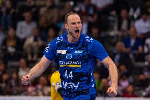 DAIKIN Handball Bundesliga: TVB Stuttgart vs. Rhein-Neckar Löwen; 07.05.2026 Stuttgart, GERMANY - 07. Mai 2026: Torjubel von Lenny Rubin (TVB Stuttgart, 44) während dem Match zwischen dem TVB Stuttgart und den Rhein-Neckar Löwen am 31. Spieltag der Daikin Handball Bundesliga in der Porsche-Arena. Copyright: xBEAUTIFULxSPORTS Steinx