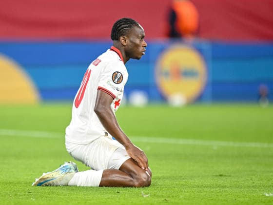 Mario Dorgeles (SC Braga) looks dejected during the UEFA Europa League 2025 26 Semi-Final Second Leg match between Club Freiburg and SC Braga at Stadion am Wolfswinkel on May 7, 2026 in Freiburg im Breisgau, Germany. (Photo by Harry Langer DeFodi Images) -