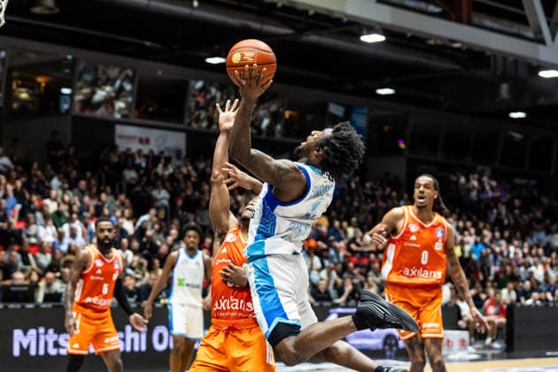 GER, easy-Credit Basketball-Bundesliga, Niners Chemnitz - Frankfurt Skyliners. 07.05.2026, Messe, Chemnitz, GER, easy-Credit Basketball-Bundesliga, Niners Chemnitz - Frankfurt Skyliners. Isaiah Swope (Frankfurt Skyliners 1) Foto Alexander Trienitz Chemnitz Messe Sachsen Deutschland