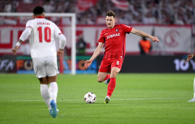 FUSSBALL EUROPA LEAGUE SAISON 2025 2026 Halbfinal Rueckspiel 07.05.2026 SC Freiburg - SC Braga Maximilian Eggestein (SC Freiburg)