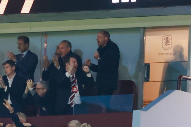 Europa League 2025 26 Semi Final 2nd Leg Aston Villa vs Nottingham Forest Villa Park 07.05.2026 HRH Prince William celebrates after Ollie Watkins of Aston Villa scores 1-0 Europa League 2025 26 Semi Final 2nd Leg Aston Villa vs Nottingham Forest Villa Park 07.05.2026 Photograph By Marc Aspland The Times  Copyright: xMarcxAsplandx NINTCHDBPICT001078967144