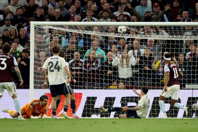Aston Villa FC v Nottingham Forest FC - UEFA Europa League 2025 26 Semi-Final Second Leg Ollie Watkins of Aston Villa scores the opening goal during the UEFA Europa League 2025 26 Semi-Final Second Leg match between Aston Villa FC and Nottingham Forest FC at Villa Park on May 7, 2026 in Birmingham, England. WARNING! This Photograph May Only Be Used For Newspaper And Or Magazine Editorial Purposes. May Not Be Used For Publications Involving 1 player, 1 Club Or 1 Competition Without Written Authorisation From Football DataCo Ltd. For Any Queries, Please Contact Football DataCo Ltd on +44 (0) 207 864 9121 Birmingham Villa Park England United Kingdom Copyright: xAllstarxPicturexLibraryxLtdx