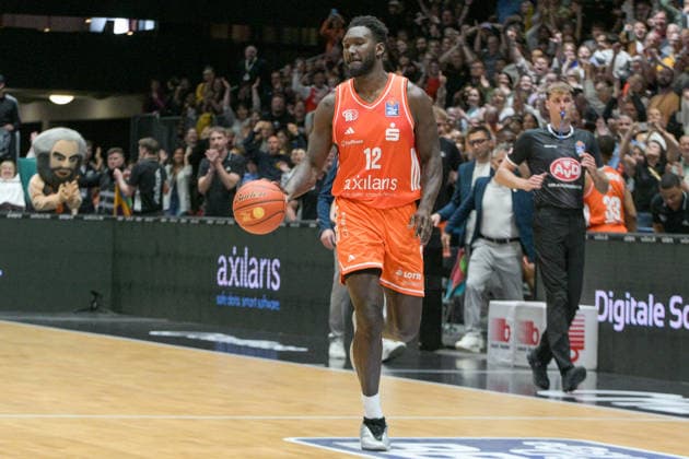 easyCredit Basketball Bundesliga, 33. Spieltag, Niners Chemnitz -Frankfurt Skyliners 07.05.2026 ab 18.30 Uhr Chemnitz, Chemnitz Arena Im Foto: Amadou Sow(12) easyCredit Basketball Bundesliga, 33. Spieltag, Niners Chemnitz - Frankfurt Skyliners Chemnitz Sachsen Deutschland