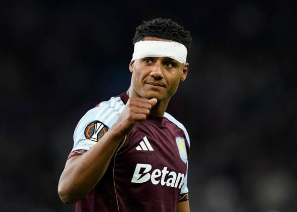 Birmingham, England, 7th May 2026. Ollie Watkins of Aston Villa during the Aston Villa vs Nottingham Forest UEFA Europa League semi final match 2nd leg match at Villa Park, Birmingham. Picture credit should read: Andrew Yates Sportimage EDITORIAL USE ONLY. No use with unauthorised audio, video, data, fixture lists, club league logos or live services. Online in-match use limited to 120 images, no video emulation. No use in betting, games or single club league player publications. SPI_062_AY_Villa_Forest SPI-4782-0062
