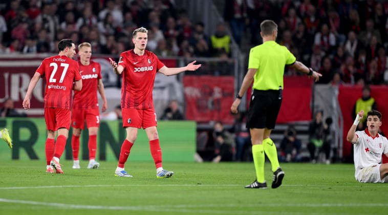 FUSSBALL EUROPA LEAGUE SAISON 2025 2026 Halbfinal Rueckspiel 07.05.2026 SC Freiburg - SC Braga Matthias Ginter (SC Freiburg)