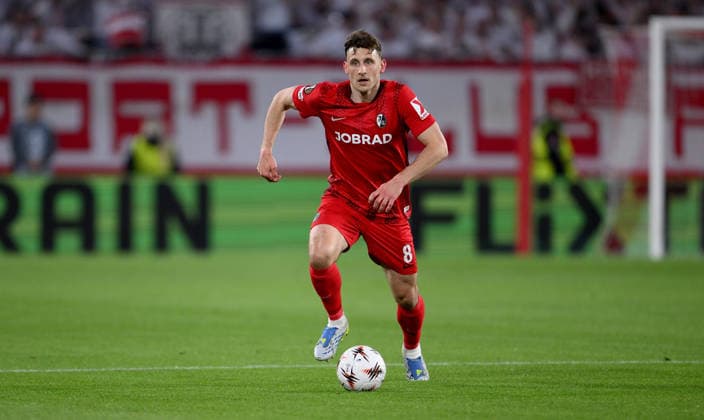 FUSSBALL EUROPA LEAGUE SAISON 2025 2026 Halbfinal Rueckspiel 07.05.2026 SC Freiburg - SC Braga Maximilian Eggestein (SC Freiburg)