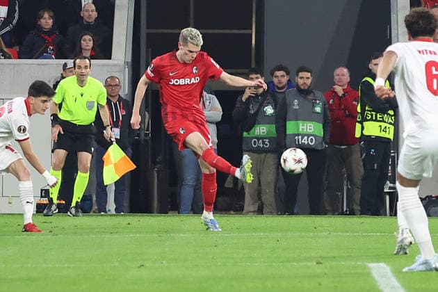 07.05.2026, xrekx, Fussball UEFA Europa League, SC Freiburg - Sporting Braga v.l. Matthias Ginter (SC Freiburg) (DFL DFB REGULATIONS PROHIBIT ANY USE OF PHOTOGRAPHS as IMAGE SEQUENCES and or QUASI-VIDEO) Freiburg