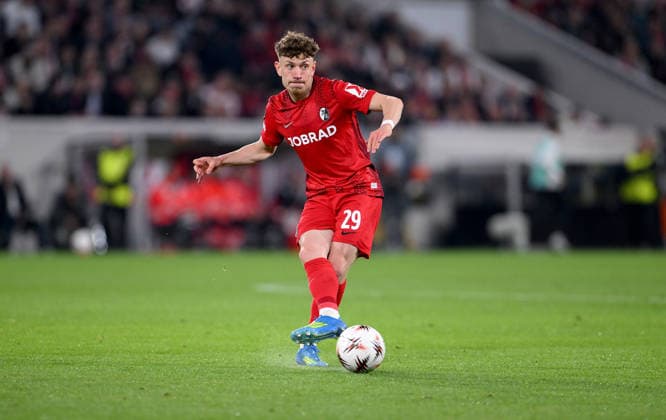 FUSSBALL EUROPA LEAGUE SAISON 2025 2026 Halbfinal Rueckspiel 07.05.2026 SC Freiburg - SC Braga Philipp Treu (SC Freiburg)