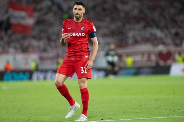 Vincenzo Grifo 32 (SC Freiburg), SC Freiburg vs. Sporting Braga, Fussball, Europa League 2025 2026, Halbfinale, 07.05.2026 Freiburg Baden-Wuerttemberg Deutschland