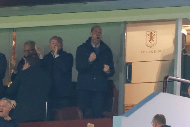 Europa League 2025 26 Semi Final 2nd Leg Aston Villa vs Nottingham Forest Villa Park 07.05.2026 HRH Prince William celebrates as Emi Buendía of Aston Villa scores from the spot 2-0 Europa League 2025 26 Semi Final 2nd Leg Aston Villa vs Nottingham Forest Villa Park 07.05.2026 Photograph By Marc Aspland The Times  Copyright: xMarcxAsplandx NINTCHDBPICT001078973119