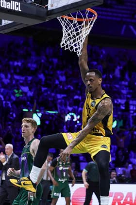 May 7, 2026, Badalona, Barcelona, Spain: James Nunnally of AEK BC in action during the Final Four Basketball Champions League Semi Finals basketball match played between AEK BC and Unicaja at Palau Olimpic Badalona on May 07, 2026 in Badalona, Barcelona, Spain. Badalona Spain - ZUMAa181 20260507_zaa_a181_167 Copyright: xJavierxBorregox