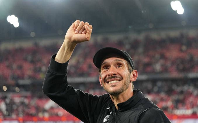 Julian Schuster (SC Freiburg) celebrate during Freiburg and Braga, UEFA Europa League Semi final, Europa-Park Stadion, Freiburg, Germany on May 7, 2026. Thor Wegner DeFodi Images. (Photo by DeFodi Images) -