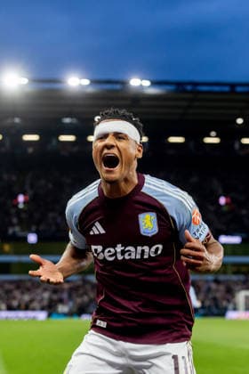 Aston Villa v Nottingham Forest, Europa League, Semi-Final GOAL scores 1-0 Aston Villa forward Ollie Watkins (11) scores and celebrates during the Europa League semi final second leg match between Aston Villa and Nottingham Forest at Villa Park, Birmingham, UK on 7 May 2026. Birmingham Villa Park West Midlands UK Editorial use only , Copyright: xManjitxNarotrax PSI-24205-0091