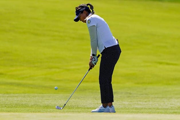 May 7, 2026, West Caldwell, New Jersey, USA: Brianna Do (USA) chips on to the 9th green during round 1 of the 2026 Mizuho Americas Open at Mountain Ridge Country Club. West Caldwell USA - ZUMAw109 20260507_fap_w109_018 Copyright: xDebbyxWongx
