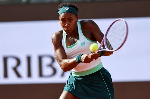(260508) -- ROME, May 8, 2026 -- Coco Gauff hits a return during the women s singles second round match between Coco Gauff of the United States and Tereza Valentova of the Czech Republic at the WTA, Tennis Damen Italian Open in Rome, Italy, May 7, 2026. ) (SP)ITALY-ROME-TENNIS-WTA-ITALIAN OPEN-WOMEN S SINGLES WangxKaiyan 