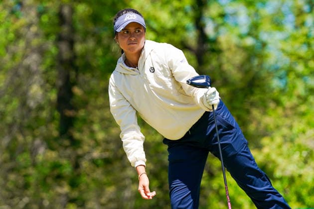 May 7, 2026, West Caldwell, New Jersey, USA: Yana Wilson (USA) watches her tee shot off the 18th hole during round 1 of the 2026 Mizuho Americas Open at Mountain Ridge Country Club. West Caldwell USA - ZUMAw109 20260507_fap_w109_036 Copyright: xDebbyxWongx