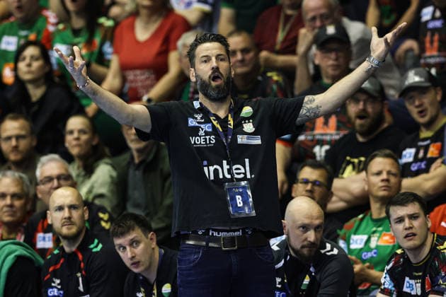 Trainer Bennet Wiegert (SC Magdeburg) - Viertelfinale Handball Machineseeker Champions League Saison 2025-2026 SC Magdeburg vs. SC Pick Szeged in der GETEC Arena in Magdeburg - Handball,Deutschland,07.05.2026
