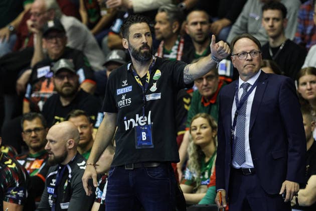Trainer Bennet Wiegert (SC Magdeburg) - Viertelfinale Handball Machineseeker Champions League Saison 2025-2026 SC Magdeburg vs. SC Pick Szeged in der GETEC Arena in Magdeburg - Handball,Deutschland,07.05.2026