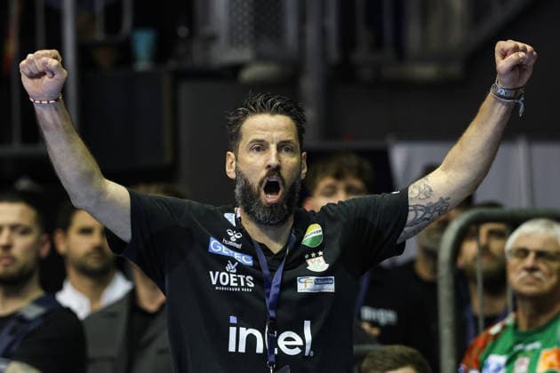 Trainer Bennet Wiegert (SC Magdeburg) - Viertelfinale Handball Machineseeker Champions League Saison 2025-2026 SC Magdeburg vs. SC Pick Szeged in der GETEC Arena in Magdeburg - Handball,Deutschland,07.05.2026