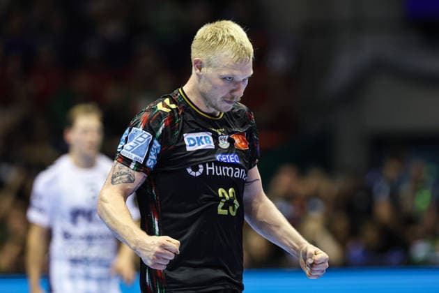 Magnus Saugstrup (SC Magdeburg,23) - Viertelfinale Handball Machineseeker Champions League Saison 2025-2026 SC Magdeburg vs. SC Pick Szeged in der GETEC Arena in Magdeburg - Aktion,Handball,Deutschland,07.05.2026