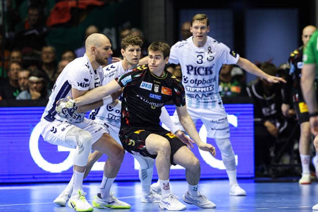Manuel Zehnder (SC Magdeburg,8) - Viertelfinale Handball Machineseeker Champions League Saison 2025-2026 SC Magdeburg vs. SC Pick Szeged in der GETEC Arena in Magdeburg - Aktion,Handball,Deutschland,07.05.2026