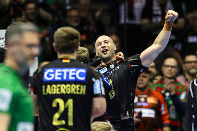 Oscar Bergendahl (SC Magdeburg,54) - Viertelfinale Handball Machineseeker Champions League Saison 2025-2026 SC Magdeburg vs. SC Pick Szeged in der GETEC Arena in Magdeburg - Aktion,Handball,Deutschland,07.05.2026