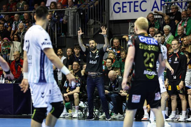 Trainer Bennet Wiegert (SC Magdeburg) - Viertelfinale Handball Machineseeker Champions League Saison 2025-2026 SC Magdeburg vs. SC Pick Szeged in der GETEC Arena in Magdeburg - Handball,Deutschland,07.05.2026