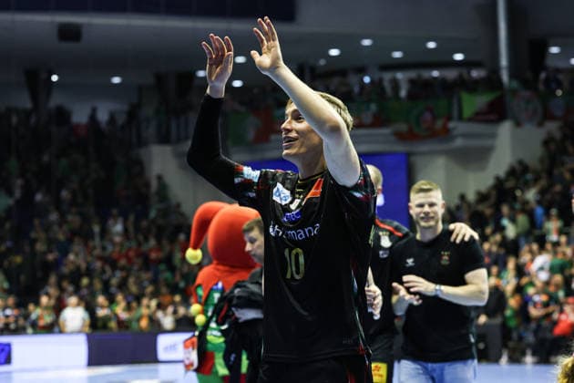 Gisli Kristjansson (SC Magdeburg,10) - Viertelfinale Handball Machineseeker Champions League Saison 2025-2026 SC Magdeburg vs. SC Pick Szeged in der GETEC Arena in Magdeburg - Aktion,Handball,Deutschland,07.05.2026