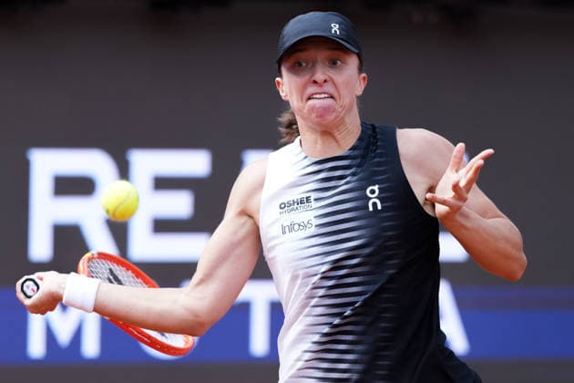 Iga Swiatek of Poland during the match against Caty McNally of United States at the Internazionali BNL d Italia 2026 tennis tournament at Foro Italico in Rome (Italy) on May, 8, 2026. AntoniettaxBaldassarre