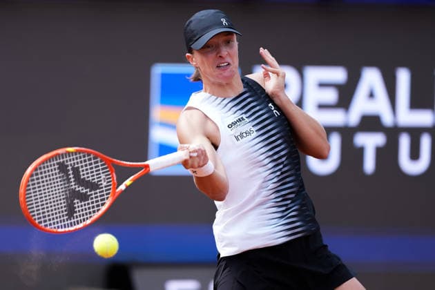Iga Swiatek of Poland during the match against Caty McNally of United States at the Internazionali BNL d Italia 2026 tennis tournament at Foro Italico in Rome (Italy) on May, 8, 2026. AntoniettaxBaldassarre