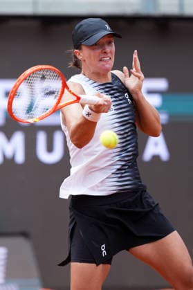Iga Swiatek of Poland during the match against Caty McNally of United States at the Internazionali BNL d Italia 2026 tennis tournament at Foro Italico in Rome (Italy) on May, 8, 2026. AntoniettaxBaldassarre