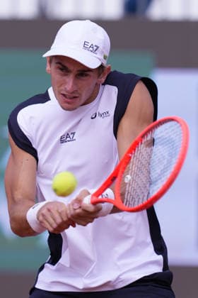 Matteo Arnaldi (ITA) during the match between Alex De Minaur (AUS) vs Matteo Arnaldi (ITA) at the Italian Open in Rome, Friday, May 8, 2026. (Alfredo Falcone LaPresse)  Copyright: xAlfredoxFalcone LaPressex