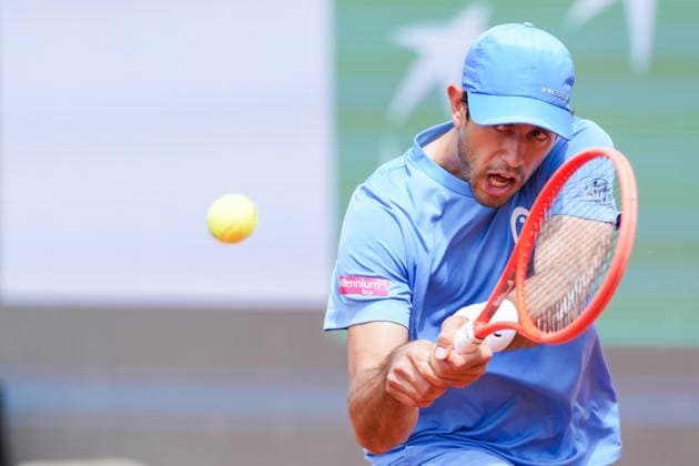 Nuno Borges of Portugal during the match against Rafael Jodar of Spain at the Internazionali BNL d Italia 2026 tennis tournament at Foro Italico in Rome (Italy) on May, 8, 2026. AntoniettaxBaldassarre