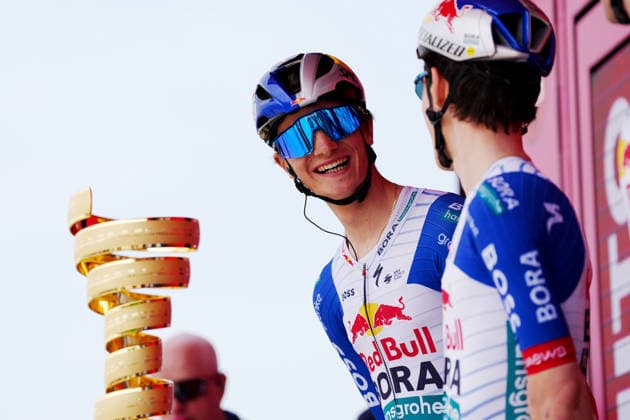 Italy™s Giulio Pellizzari of Red Bull - Bora - Hansgrohe during Stage 1 of the Giro d™Italia, from Nessebar to Burgas, Bulgaria, Friday, May 8, 2026.  Copyright: xMassimoxPaolone LaPressex