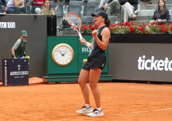 May 8, 2026, Rome, Lazio, Italy: IGA SWIATEK of Poland after the match against C. McNally of USA in the second round of tennis tournament WTA, Tennis Damen 1000 Internazionali BNL DÃ¢â‚¬â ¢Italia, Rome, Italy. Swiatek won 6:1, 6:7 (5-7), 6:3 Rome Italy - ZUMAc278 20260508_zsp_c278_002 Copyright: xMarcinxCholewinskix