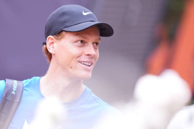 Jannik Sinner during the training session between Jannik Sinner and Flavio Cobolli at the Italian Open in Rome, Friday, May 8, 2026. (Alfredo Falcone LaPresse)  Copyright: xAlfredoxFalcone LaPressex