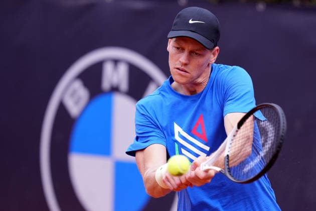 Jannik Sinner during the training session between Jannik Sinner and Flavio Cobolli at the Italian Open in Rome, Friday, May 8, 2026. (Alfredo Falcone LaPresse)  Copyright: xAlfredoxFalcone LaPressex