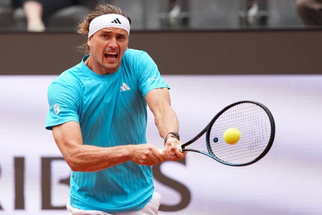 Alexander Zverev of Germany during the match against Daniel Altmaier of Germany at the Internazionali BNL d Italia 2026 tennis tournament at Foro Italico in Rome (Italy) on May, 8, 2026. AntoniettaxBaldassarre