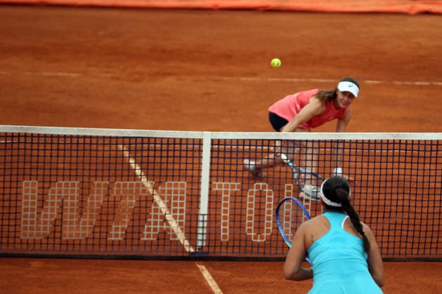 Italian Open 2026 tennis tournament ROME, ITALY - MAY 08: Turkish national tennis player Zeynep Sonmez (not seen) and 5th seed Jessica Pegula of the United States compete during their second-round match at the WTA, Tennis Damen Rome Open at the Foro Italico in Rome, Italy, on May 08, 2026. Baris Seckin Anadolu Rome Italy. Editorial use only. Please get in touch for any other usage.  Copyright: x2026xAnadoluxBarisxSeckinx