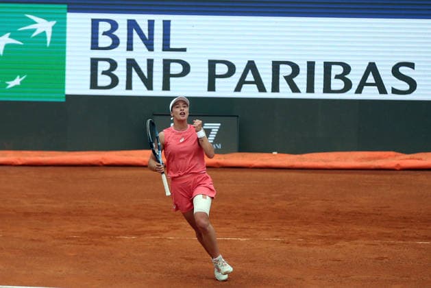 Italian Open 2026 tennis tournament ROME, ITALY - MAY 08: Turkish national tennis player Zeynep Sonmez competes against 5th seed Jessica Pegula (not seen) of the United States during their second-round match at the WTA, Tennis Damen Rome Open at the Foro Italico in Rome, Italy, on May 08, 2026. Baris Seckin Anadolu Rome Italy. Editorial use only. Please get in touch for any other usage.  Copyright: x2026xAnadoluxBarisxSeckinx
