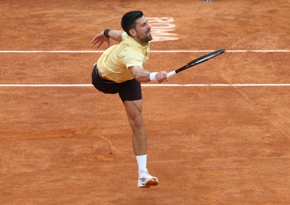 May 8, 2026, Rome, Lazio, Italy: NOVAK DJOKOVIC of Serbia during the match against D. Prizmic of Croatia in the second round of tennis tournament ATP, Tennis Herren 1000 Internazionali BNL DÃ¢â‚¬â ¢Italia, Rome, Italy. Rome Italy - ZUMAc278 20260508_zsp_c278_063 Copyright: xMarcinxCholewinskix