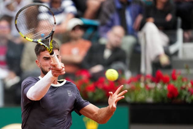 Dino Prizmic of Croatia during the match against Novak Djokovic of Serbia at the Internazionali BNL d Italia 2026 tennis tournament at Foro Italico in Rome (Italy) on May, 8, 2026. AntoniettaxBaldassarre