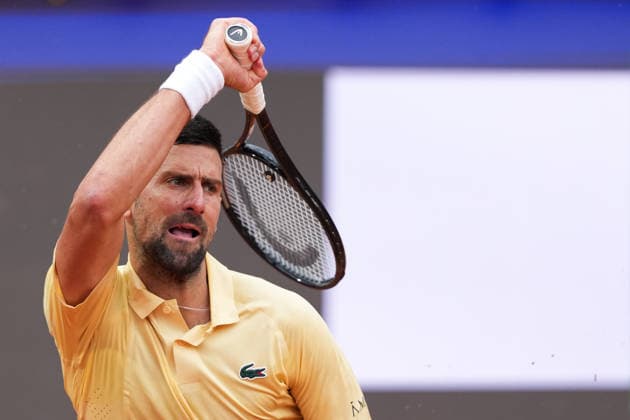 Novak Djokovic of Serbia during the match against Dino Prizmic of Croatia at the Internazionali BNL d Italia 2026 tennis tournament at Foro Italico in Rome (Italy) on May, 8, 2026. AntoniettaxBaldassarre