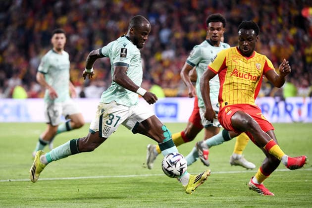 RC Lens v FC Nantes - Ligue 1 McDonald s 2025 2026 06 Samson BAIDOO (rcl) - 37 Ignatius GANAGO (fcn) during the Ligue 1 McDonald s match between Lens and Nantes at Stade Bollaert-Delelis on May 8, 2026 in Lens, France. Lens France  Copyright: xFEPx 776348389